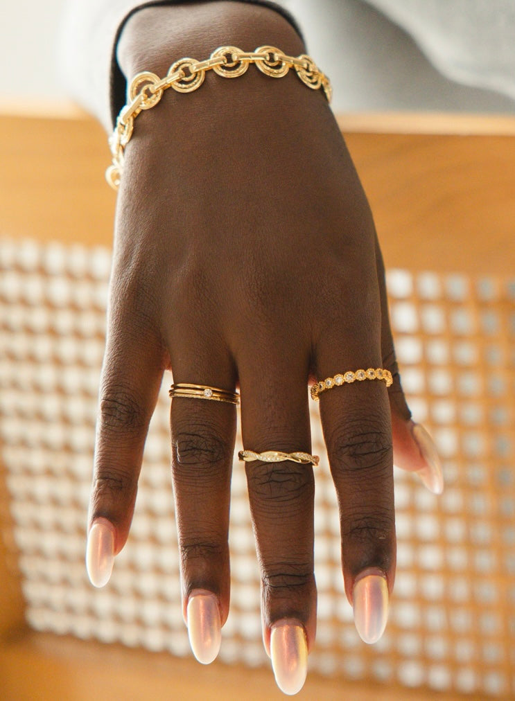 Rhinestone Circles Ring