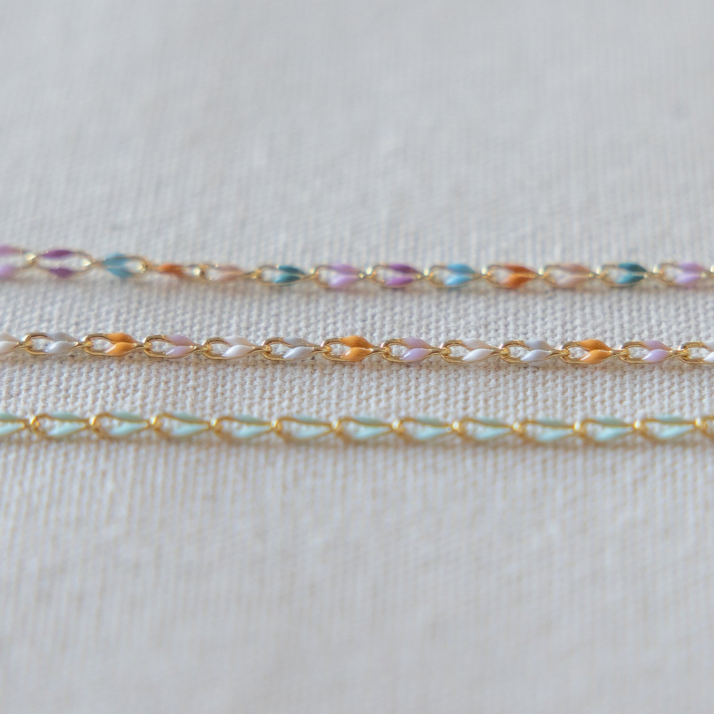 Color Enamel Chain Pastels