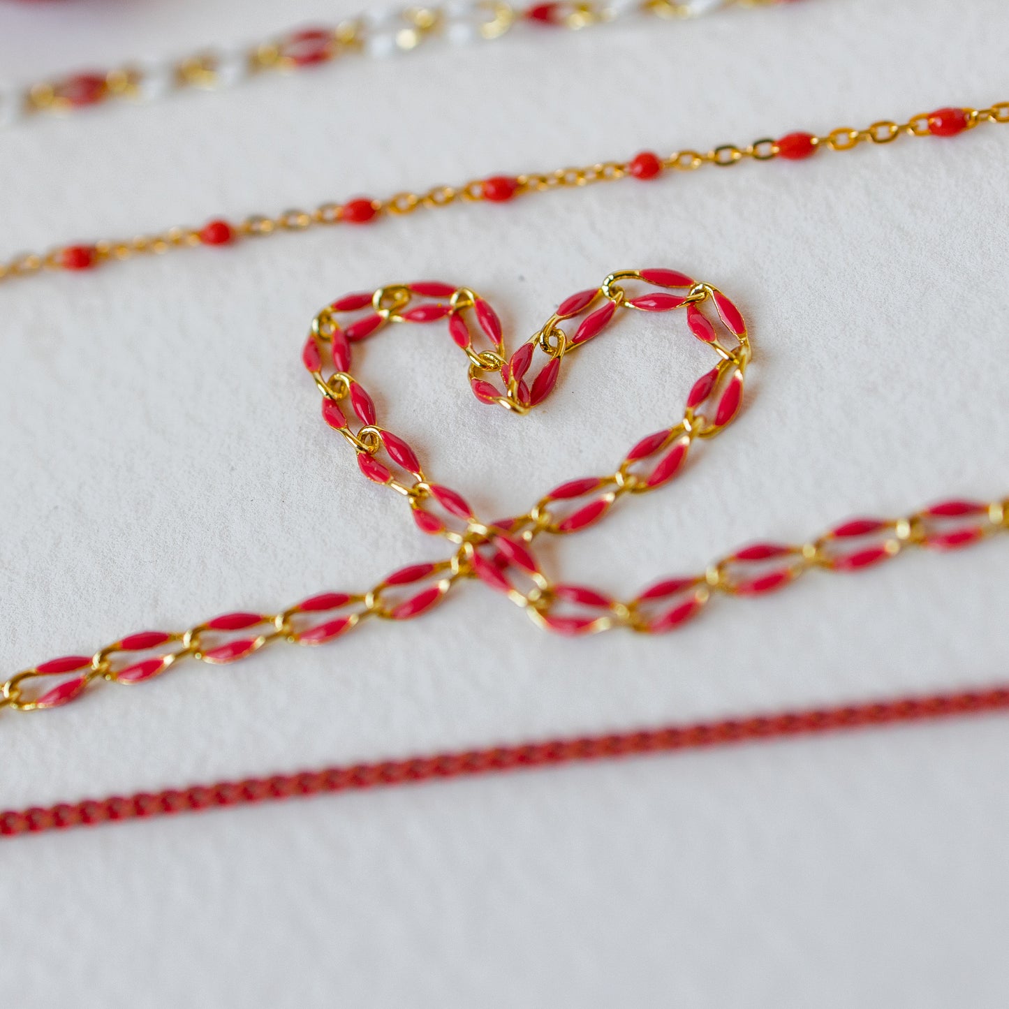Red Rolo Chain