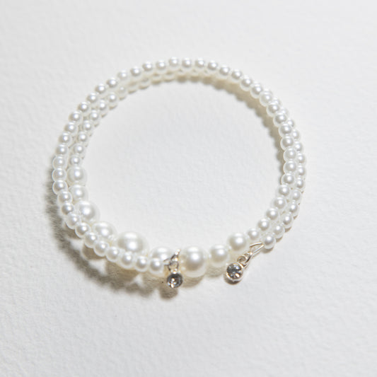 High Low Pearl Wrap Bracelet