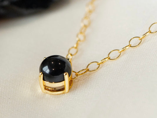 Black Onyx Bubble Necklace