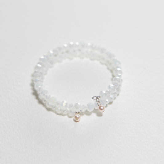 White Crystal Wrap Bracelet